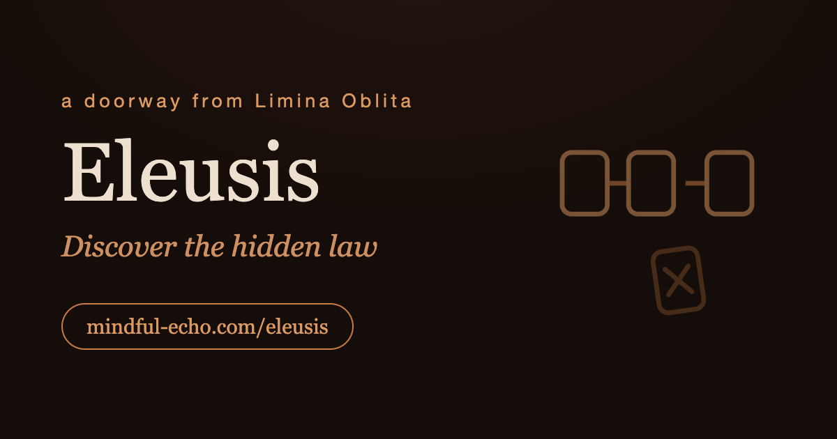 Eleusis - a card game of hidden laws logo